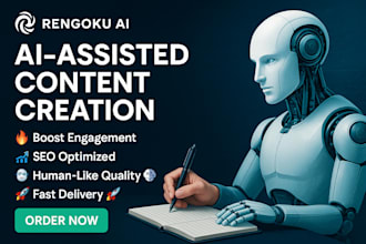 write ai generated content with expert human editing for blogs SEO and more