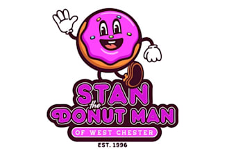design old school donuts shop logo