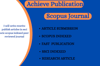 write rewrite publish articles in ssci scie scopus indexed peer reviewed journal