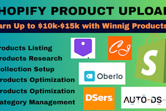 do 500 products upload or listing on your woocommerce, shopify or store website