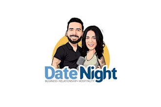 design unique couple podcast logo