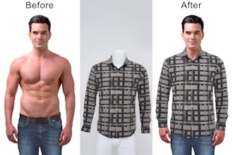 add clothes to the model, provide professional photo editing