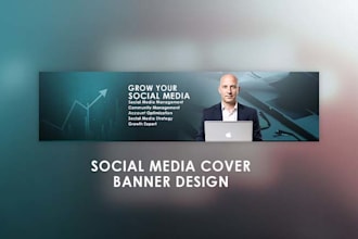 create linkedin, facebook and twitter banner design