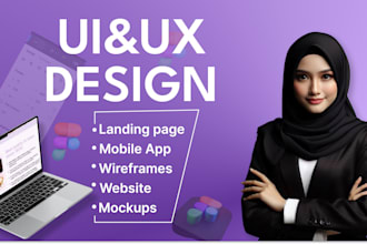 figma website design,ui ux design, apps mockup, landing page design ex