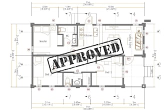 draw 2d site plan, plot plan, roof plan, floor plan for building permit drawings
