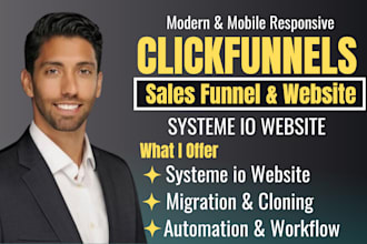 build clickfunnels sales funnel, clickfunnels website, systeme io sales funnel