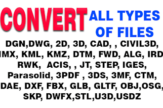 convert dgn dwg civil architectural 3d docs graphics audio video files