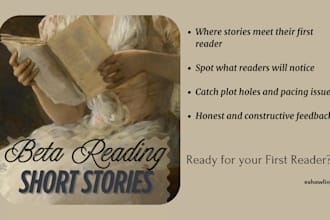 beta read your fiction or romance short story meticulously