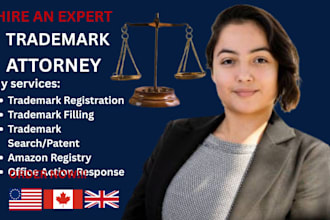 expertly be your USA, UK, ca licensed trademark registration attorney uspto