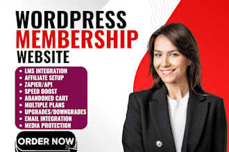 design wordpress memberpress membership armember website subscription website