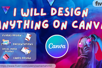 make any kind of flyers and presentations on canva
