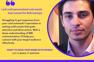 craft personalized cold emails that convert for b2b startups