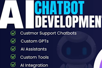 develop custom ai chatbot using langchain ,open ai,llm,gemini ghl voice ai