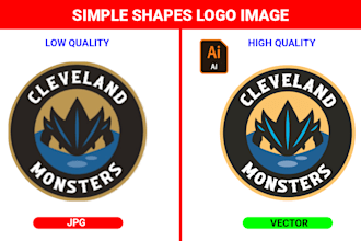 trace, convert, and recreate your logo into a clean vector design