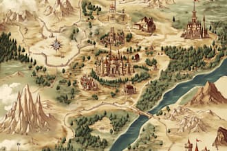 design your modern  fantasy map, vector maps, rv maps, events, or city maps in