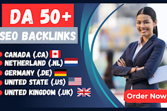 build da 50 canada, germany, netherlands, UK SEO dofollow backlinks