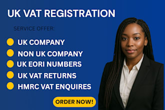 handle end to end UK vat registration and hmrc compliance for sellers