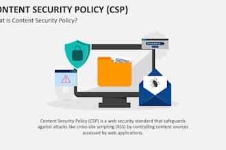 create and implement a csp policy and security headers