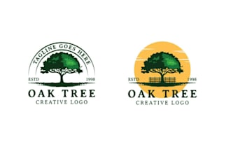 design awesome and professional landscape, natural tree logo