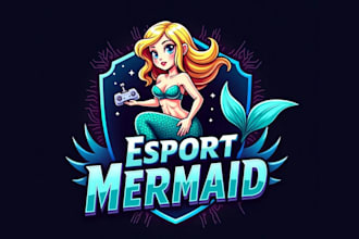 desi high quality mermaid mascot logo with fastest delivery