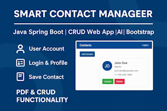 develop a spring boot web app with login, dashboard, crud and mysql database
