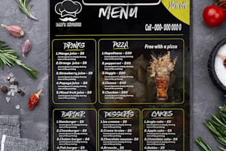 design modern restaurant menu design