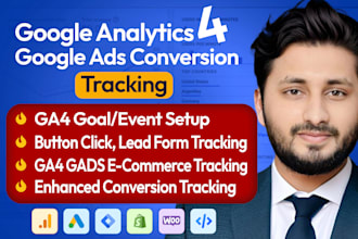 setup google ads conversion tracking with GTM, ecommerce tracking, and ga4