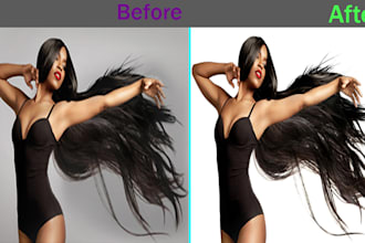 do hair masking and cut out with shadow create