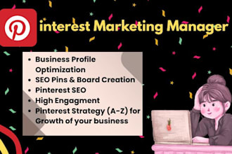 manage pinterest account with SEO optimized pins and boards