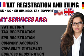 register your company for UK vat, handle amazon vat and tax filing
