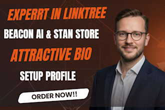 set up linktree, beacons, taplink, stan store, link in bio landing page