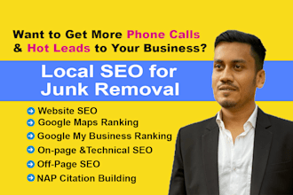 do local SEO for junk removal to rank website and google map