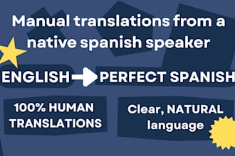 manually translate from english to spanish