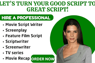 be movie script ghostwriter, screenwriter, screenplay writer, youtube script