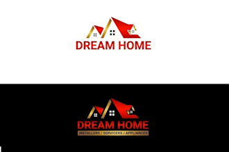 make unique graceful cleaning, furniture and  awesome home furnishing logo