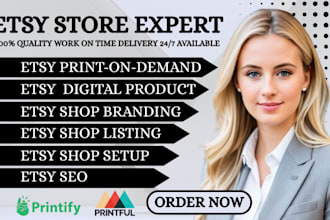 set up etsy shop, etsy digital product, etsy print on demand, etsy SEO listing