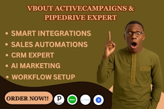 automate your CRM email with vbout pipedrive sales funnel activecampaign