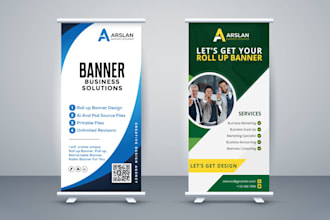 design roll up, retractable banner, pull up, roller banner, sign design