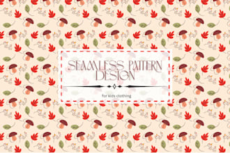 create seamless pattern designs for childrens clothing