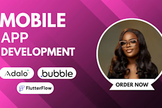 create mobile app design with adalo bubble and flutterflow