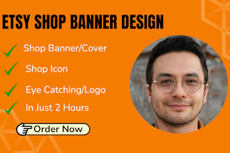 design an attractive etsy shop banner, etsy logo, shop kit in 2 hours