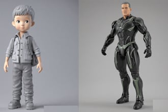 3d toy model action figure character model 3d head bust for 3d printing