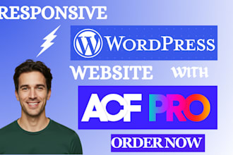 build a custom wordpress website using acf, elementor and dynamic content