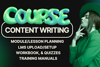 create online course elearning video course, workbook and training manual