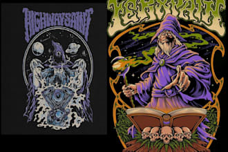 do amazing art of stoner, weed, psychedelic, unique logo