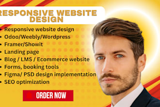 design responsive odoo weebly duda wordpress showit framer landing page website