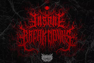 make black metal, slam, death metal logo design band