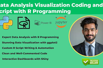 do urgent data analysis visualization coding and script with r and c programming
