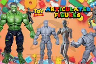 sculpt 3d articulated action bjd figure 3d flexi toy model 3d articulated model