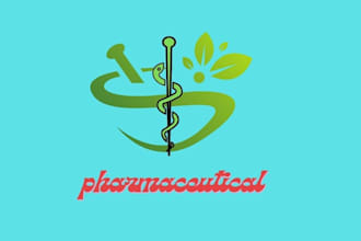 make modern pharmaceutical or minimal logo design